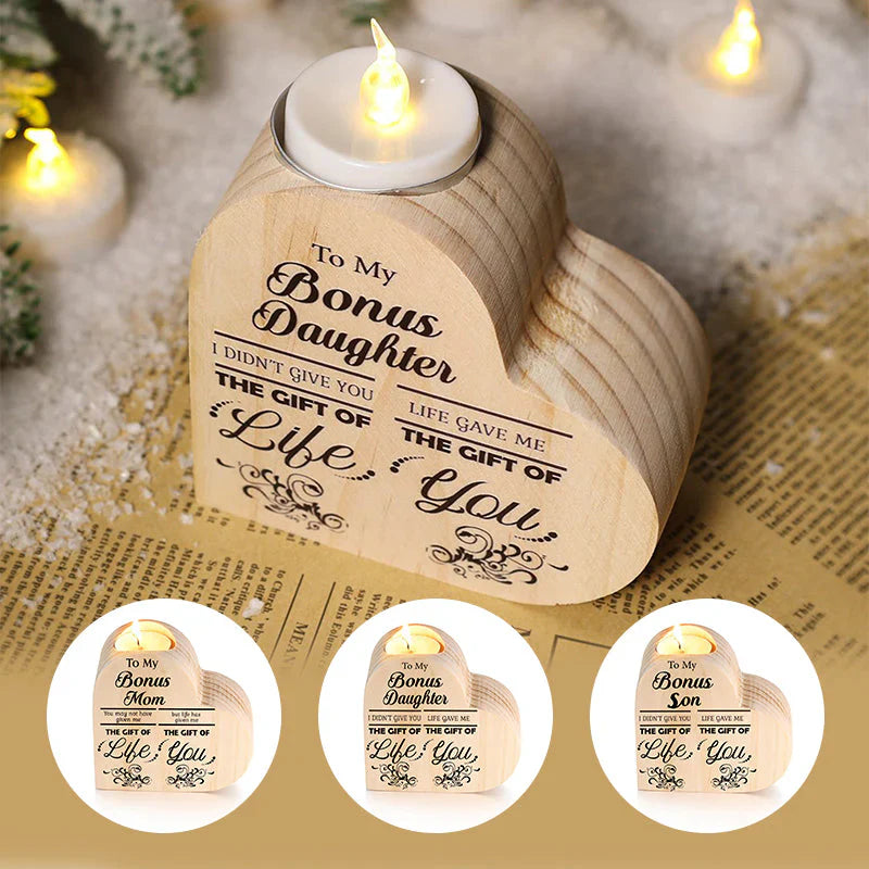 Holz-Kerzenhalter mit Herzmotiv – Ein Geschenk mit Bedeutung!