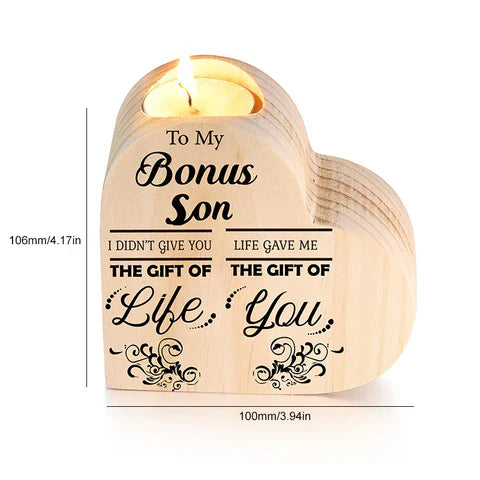 Holz-Kerzenhalter mit Herzmotiv – Ein Geschenk mit Bedeutung!