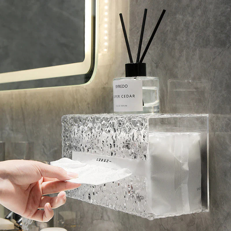 Multifunktionale Taschentuchbox "Frostglanz" – Elegante Aufbewahrungslösung