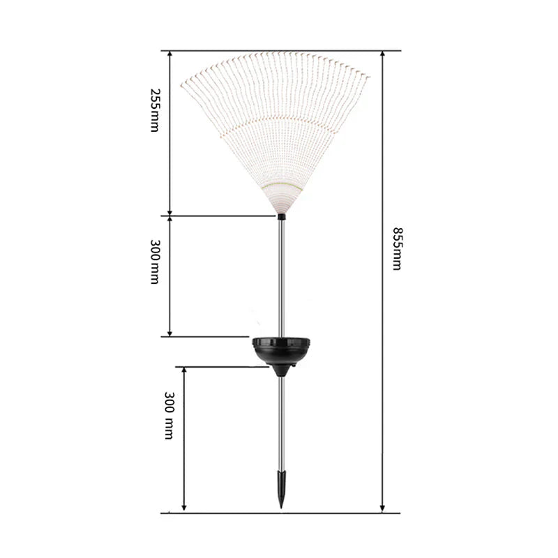 Solarbetriebene Gartenlichter in Feuerwerksoptik
