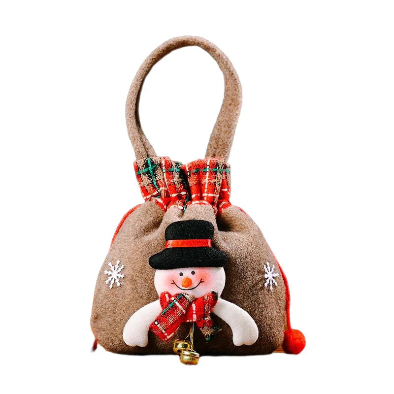 Weihnachtliche Geschenkbeutel im Puppenstil