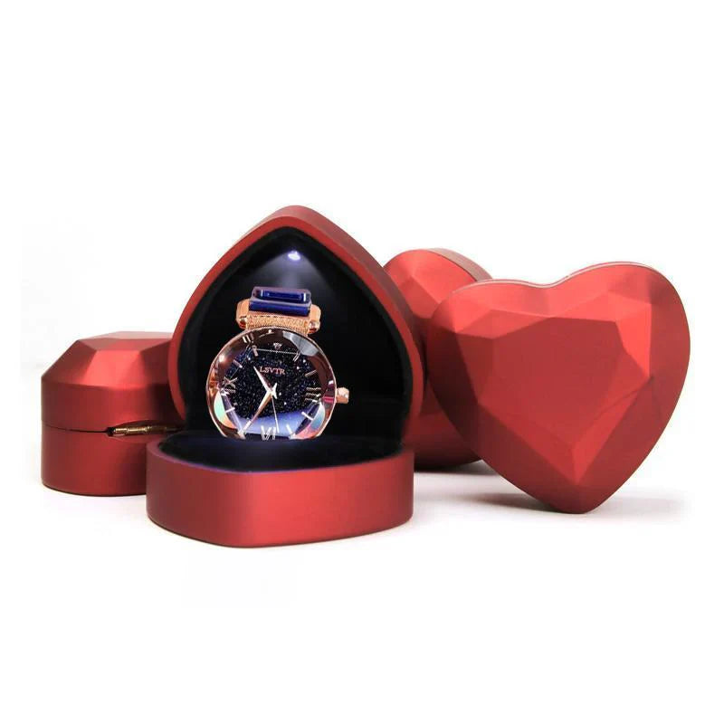 Wasserdichte Armbanduhr mit Sternenhimmel-Design für Mädchen