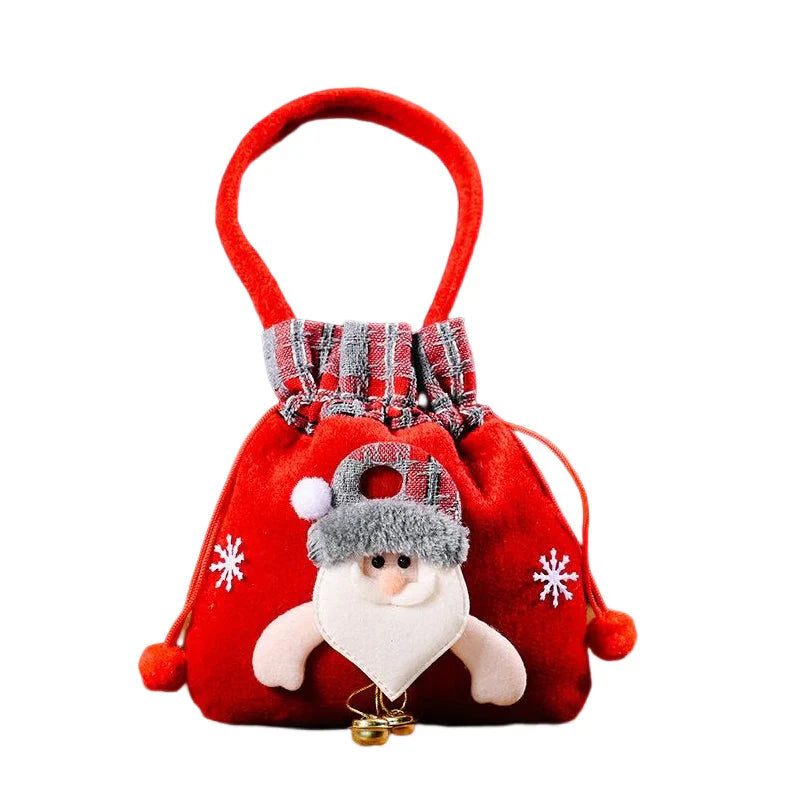 Weihnachtliche Geschenkbeutel im Puppenstil