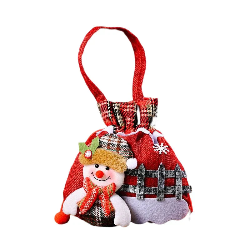 Weihnachtliche Geschenkbeutel im Puppenstil