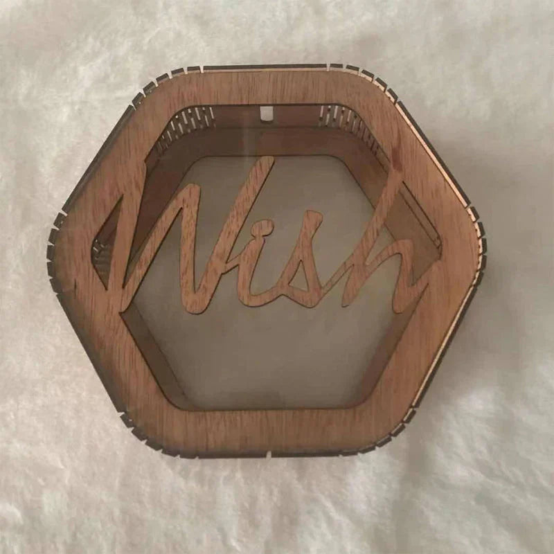 Personalisierte Hochzeitsgeschenkbox im Sechskant-Design