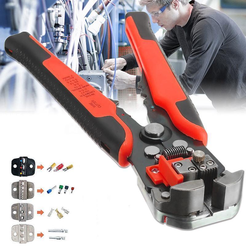 Präzisions-Abisolierzange mit Einstellmechanismus