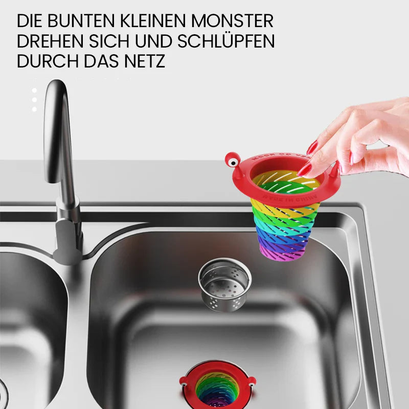 Niedliches Monster-Sieb für die Küchenspüle