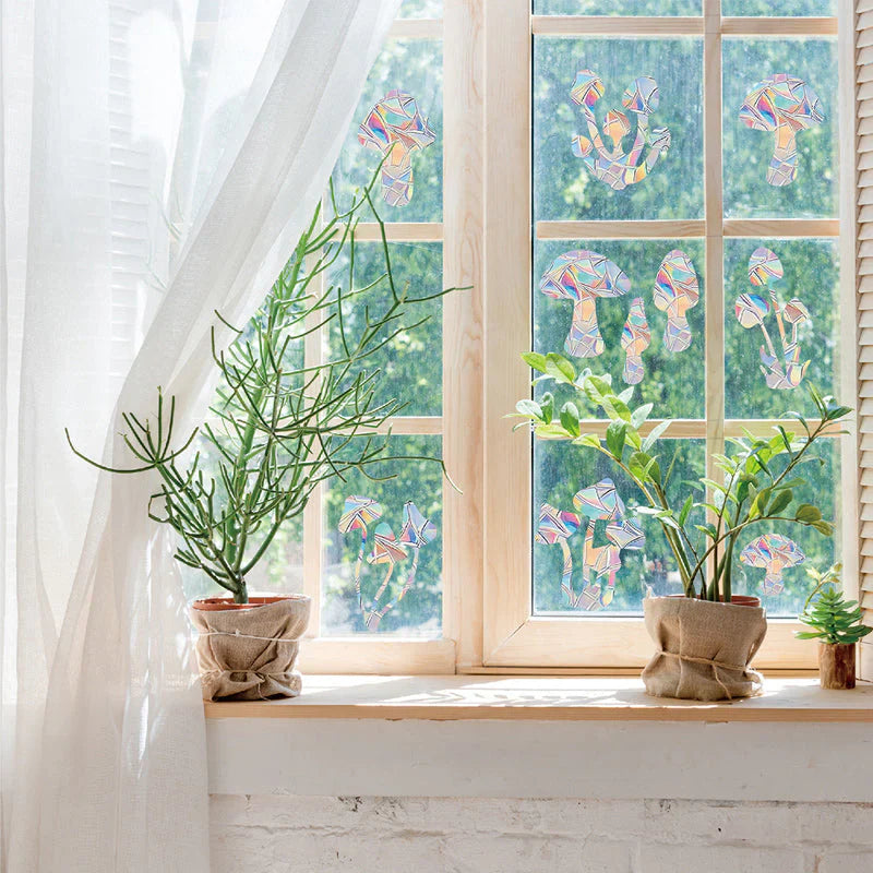 Bunte Fenster-Dekorfolien