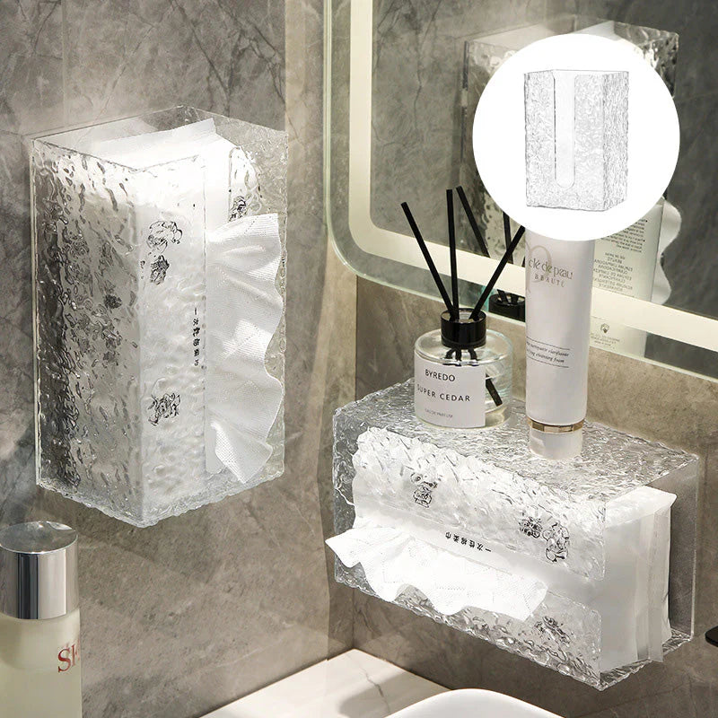 Multifunktionale Taschentuchbox "Frostglanz" – Elegante Aufbewahrungslösung