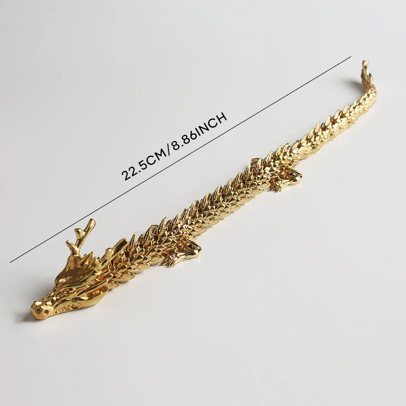Goldener Drache mit beweglichen Gelenken