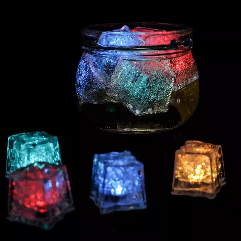 LED Eiswürfellichter – Mehrfarbiges Beleuchtungs-Set (12 Stück)