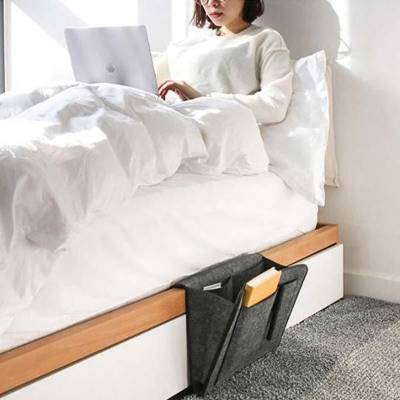 Hängende Filz-Aufbewahrungstasche – Ordnung direkt am Bett