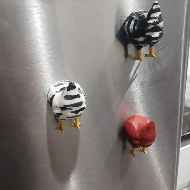 Lustiger 3D-Huhn-Magnet – Ein witziges Highlight für deinen Kühlschrank