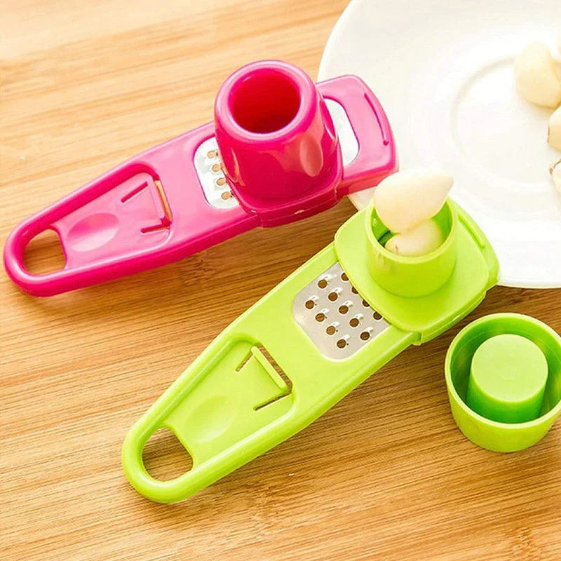 Handlicher Knoblauchschneider mit Handschutz