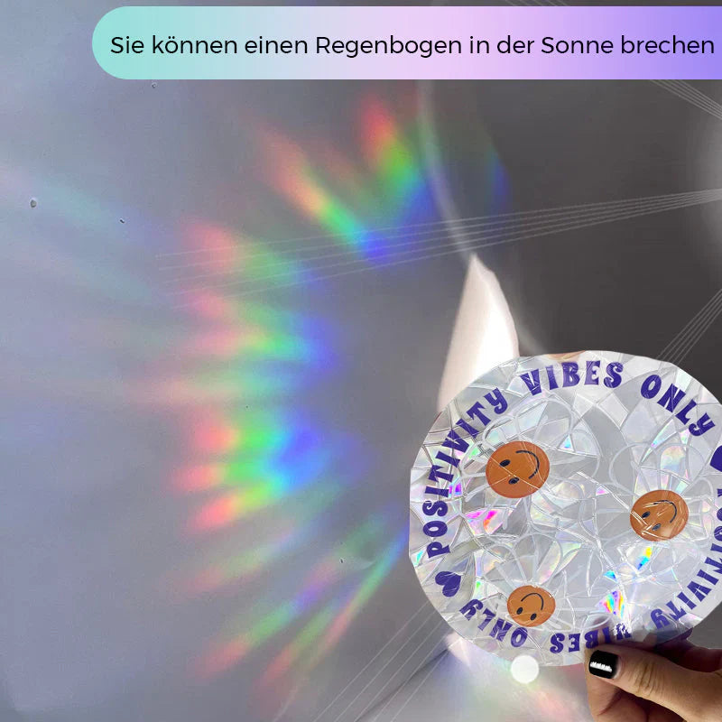 Selbsthaftende Regenbogen-Fensterdekoration, 6er-Set
