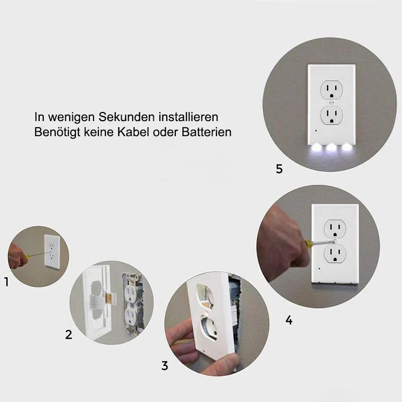 LED-Nachtlicht Wandplatte mit Auslassfunktion