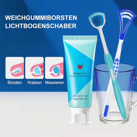 Zungenpflege-Gel mit Bürste