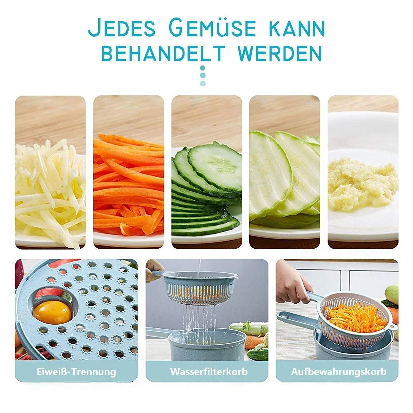 9-in-1 Multifunktionaler Gemüseschneider Set