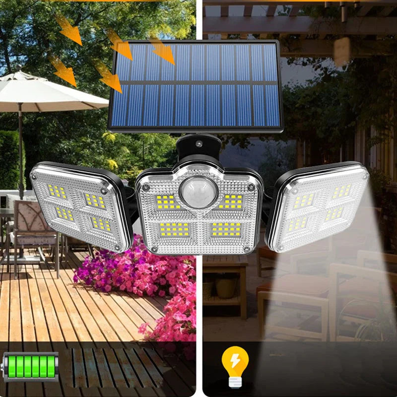 Solar-Wandleuchte mit Bewegungsmelder und Fernbedienung