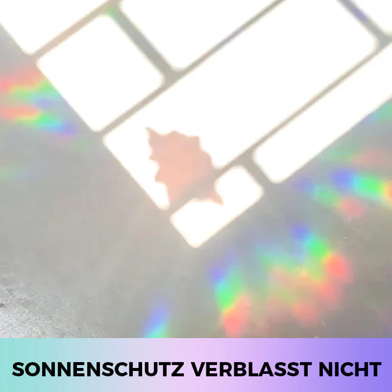 Selbsthaftende Regenbogen-Fensterdekoration, 6er-Set