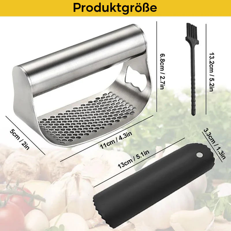 Edelstahl-Knoblauchpresse