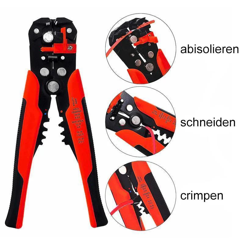 Präzisions-Abisolierzange mit Einstellmechanismus