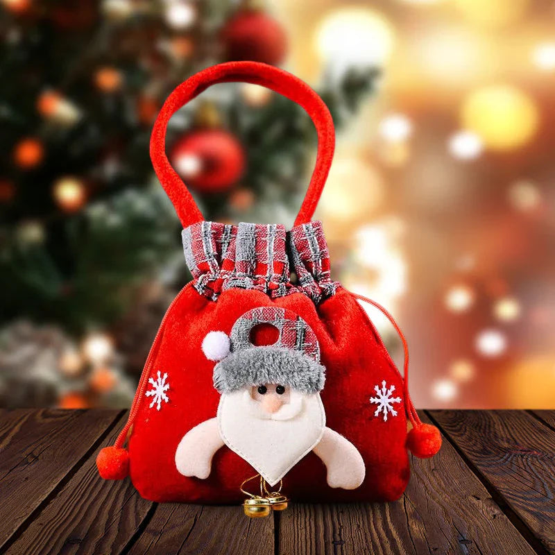 Weihnachtliche Geschenkbeutel im Puppenstil