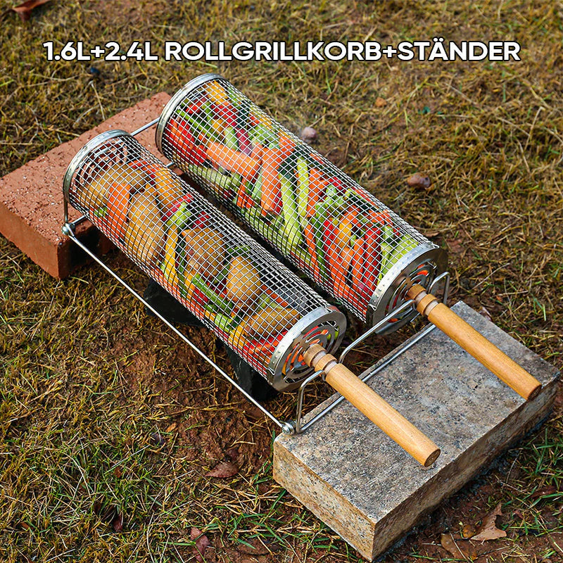 Drehbarer Edelstahl-Grillkäfig