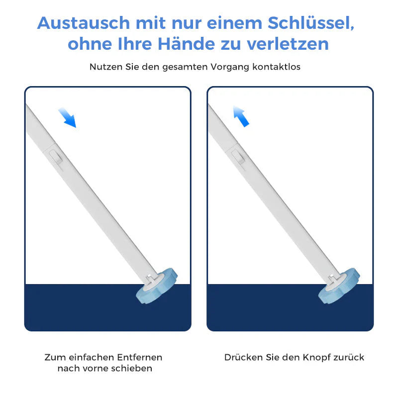 Einweg-Toilettenbürste mit Nachfüllköpfen