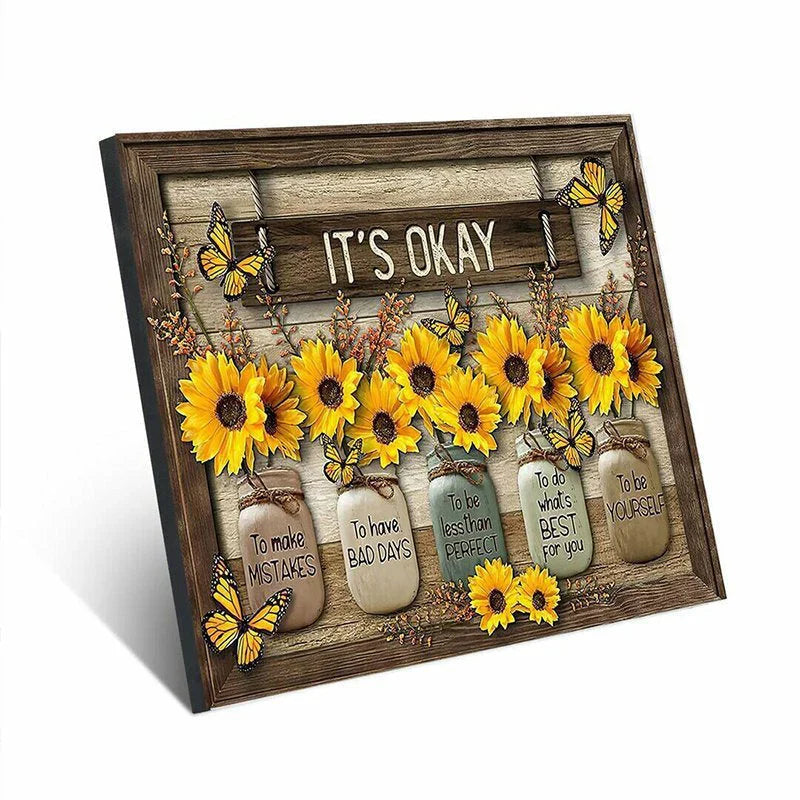 Schmetterlings-Sonnenblumen-Wandbild