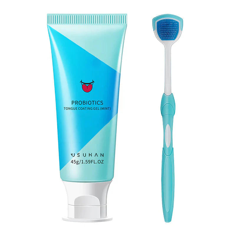 Zungenpflege-Gel mit Bürste
