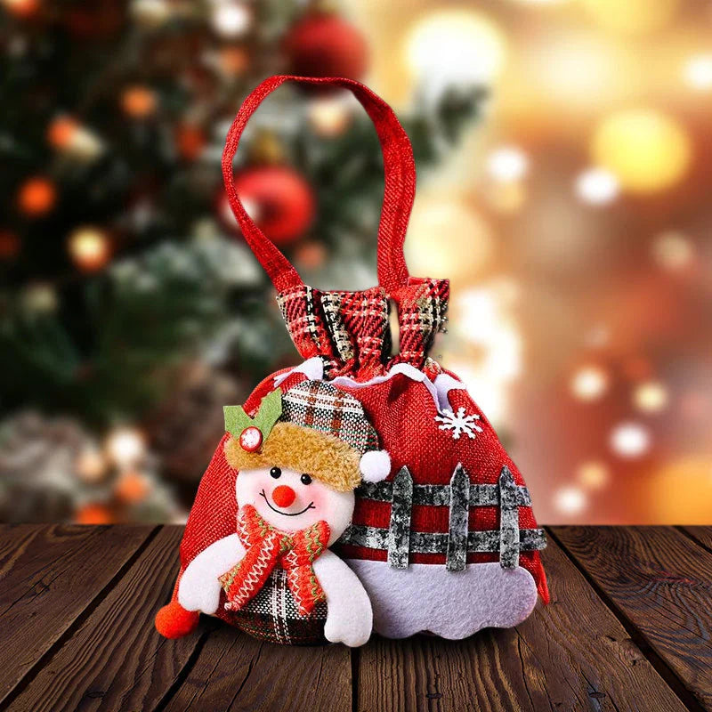 Weihnachtliche Geschenkbeutel im Puppenstil
