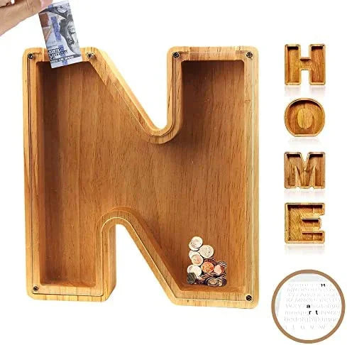 Personalisierbare Sparbox aus Holz – Stilvoll und nachhaltig