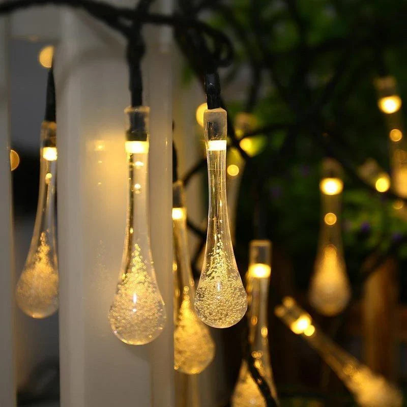Solar LED Tropfenlichterkette
