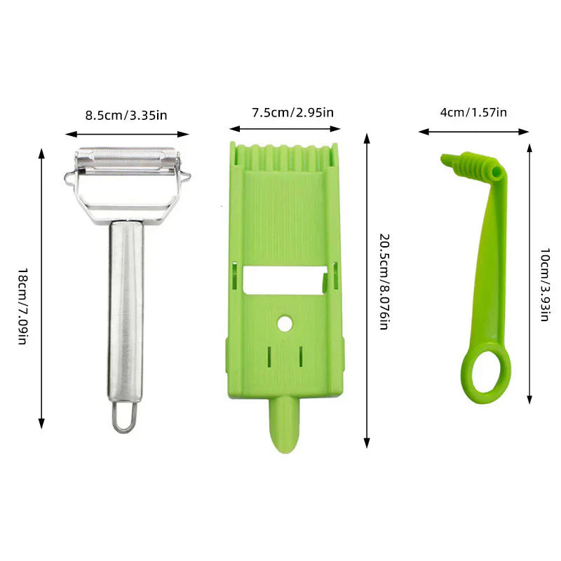 2-in-1 Profi-Schäler & Gemüseschneider