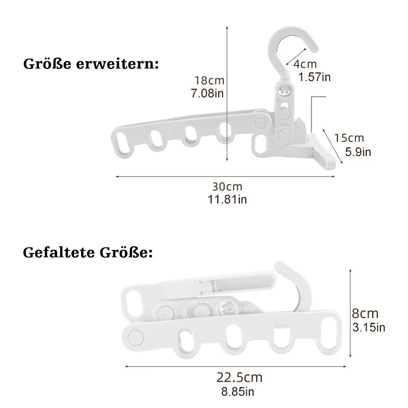 Faltbarer Reise-Kleiderbügel für platzsparende Aufbewahrung