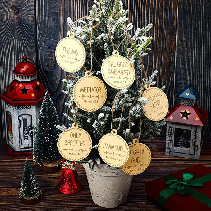 Holzschild mit biblischen Namen – Besinnliche Weihnachtsdekoration!