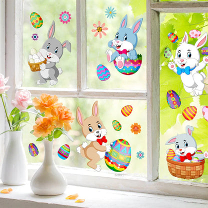 Frühlingszauber – Osterhasen Fensteraufkleber für eine festliche Dekoration