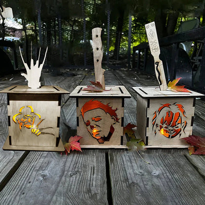 GruselJack – Holzlaterne für schaurige Halloween-Deko