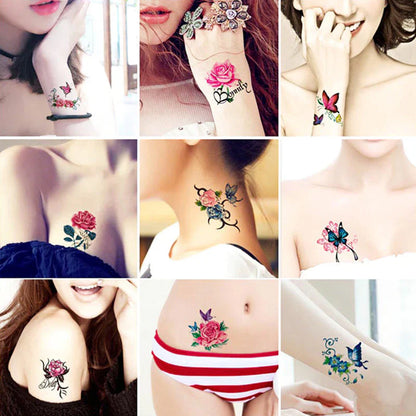 3D-Kunsttattoo Sticker-Set (50 Stück)