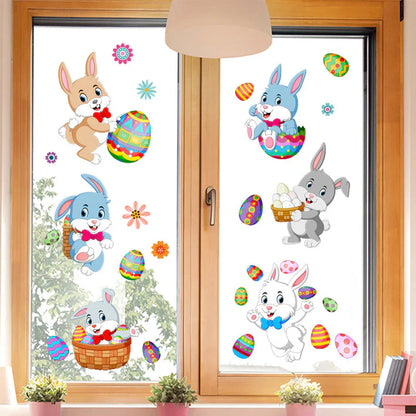 Frühlingszauber – Osterhasen Fensteraufkleber für eine festliche Dekoration