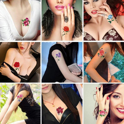 3D-Kunsttattoo Sticker-Set (50 Stück)