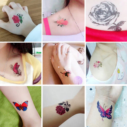 3D-Kunsttattoo Sticker-Set (50 Stück)