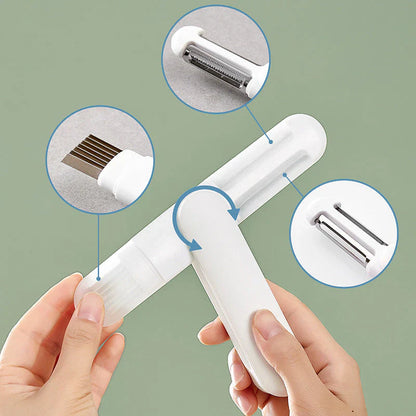 SchneidFix 3-in-1 Rotationsschäler – Vielseitiges Küchenwerkzeug für müheloses Schälen!