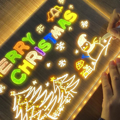 Leuchtende LED-Schreibtafel aus Acryl