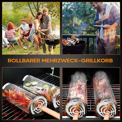 Drehbarer Edelstahl-Grillkäfig