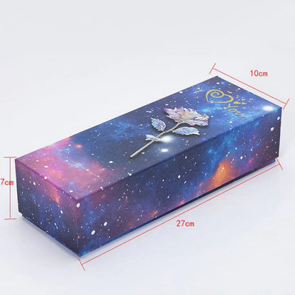 Bunte Galaxie Rose – Ein ewiges Zeichen der Liebe