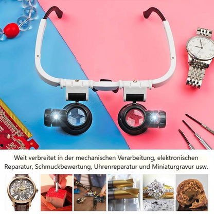 LED-Lupenbrille mit Vergrößerung