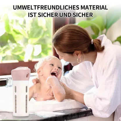 ReiseBuddy – 4-in-1 Spender für Shampoo, Lotion & mehr