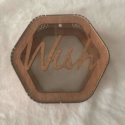 Personalisierte Hochzeitsgeschenkbox im Sechskant-Design